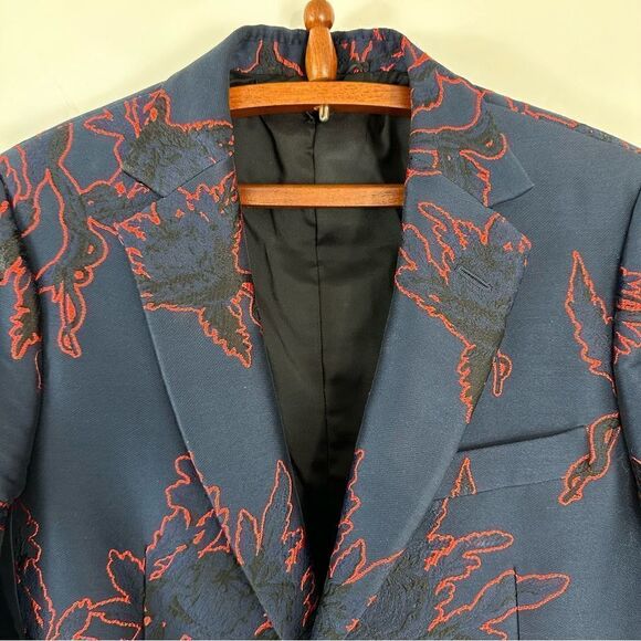 Men’s Roberto Cavalli Lacquered Opium Snake Suit Jacket Size 48EU / 38US - Picture 5 of 16